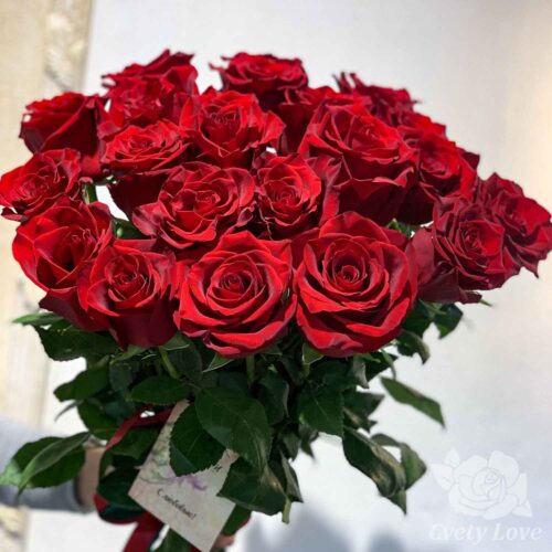 Букет из 21 красной розы Эквадор